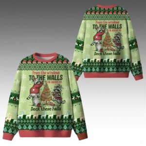 Alternative view of 2025 Christmas I'm About To Deck These Halls Ugly Sweater - Grishko.com