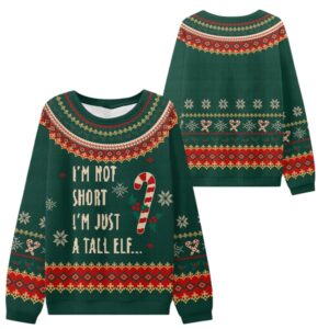 Alternative view of 2025 Christmas Im Not Short Ugly Sweater - Grishko.com
