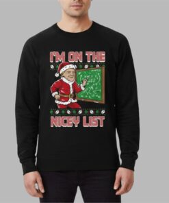 Alternative view of 2025 Christmas Im On The Nicey List Ugly Sweater  