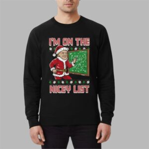 Alternative view of 2025 Christmas Im On The Nicey List Ugly Sweater - Grishko.com