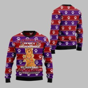 2025 Christmas I'm Telling You Im Not A Goldendoodle Im a Baby Ugly Christmas Sweater - Grishko.com