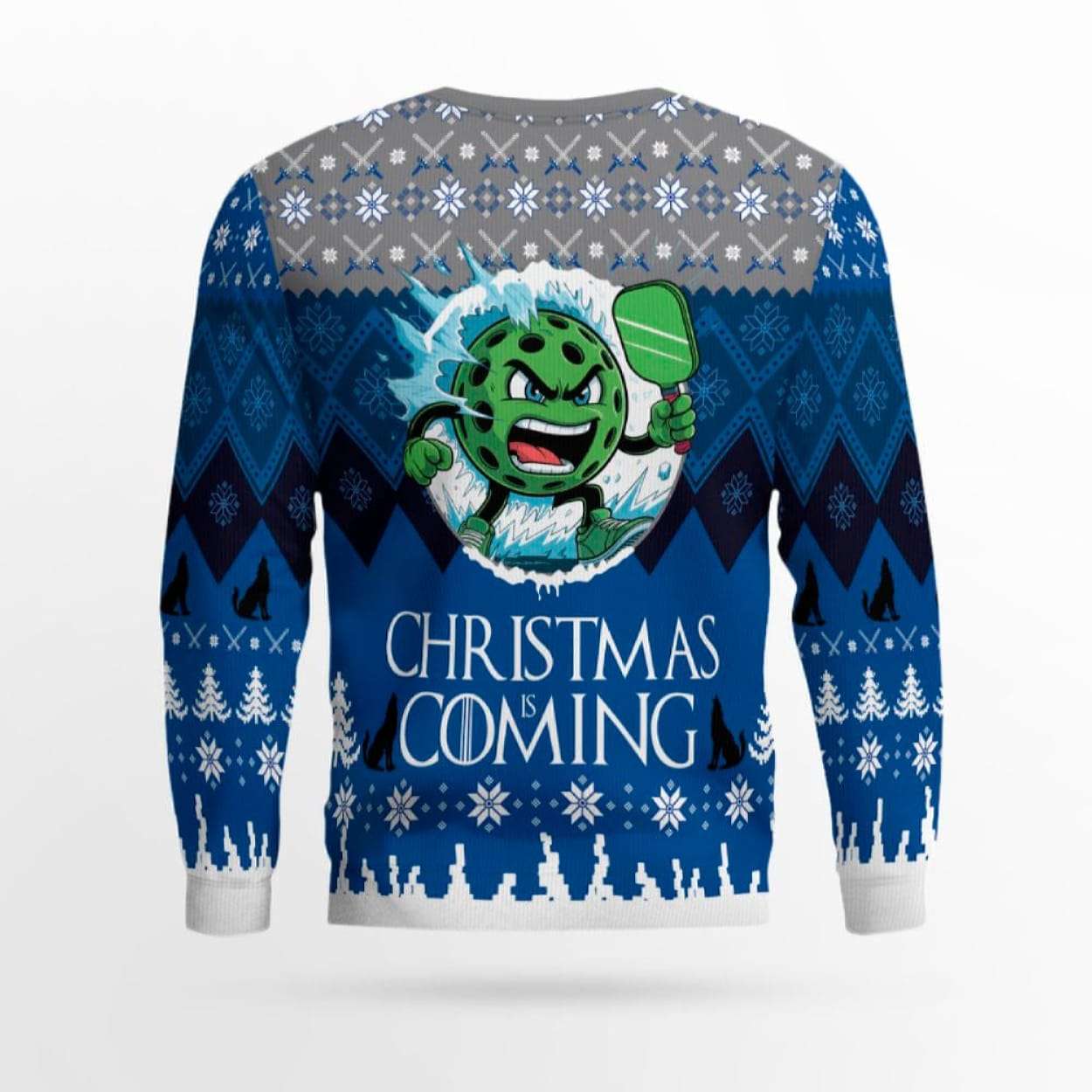 2025 Christmas Is Coming Pickleball Ugly Sweater - Image 3