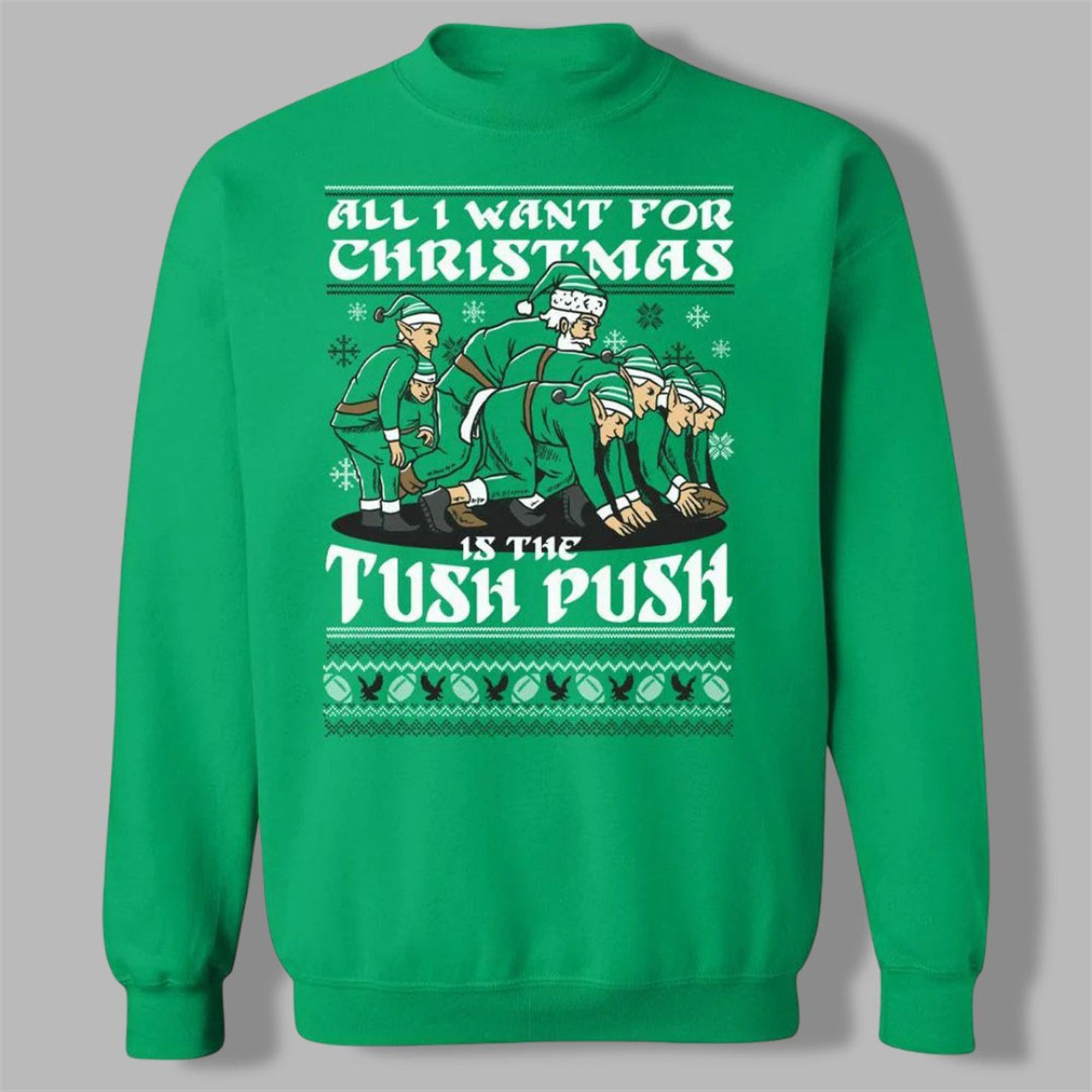 2025 Christmas Is The Tush Push Ugly Sweater - Image 3