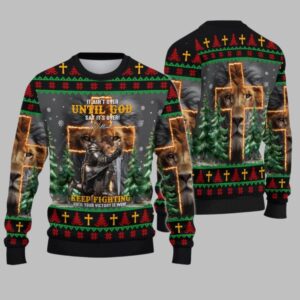 2025 Christmas It Ain't Over Until God Says It's Over Christmas Ugly Sweatshirt - Grishko.com