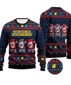 Alternative view of 2025 Christmas It's Ok To Be A Little Different Ugly Sweater  