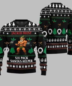 Alternative view of 2025 Christmas Jacked Frost Six Pack Santas Helper Ugly Christmas Sweater  