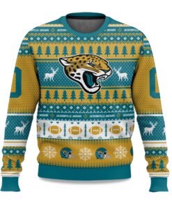 2025 Christmas Jaguars Personalized Ugly Sweater