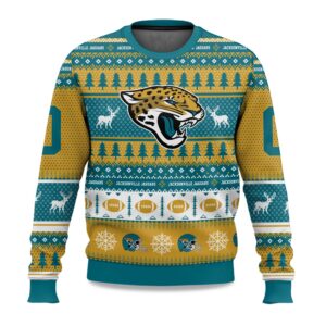 2025 Christmas Jaguars Personalized Ugly Sweater