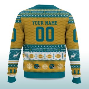 Alternative view of 2025 Christmas Jaguars Personalized Ugly Sweater
