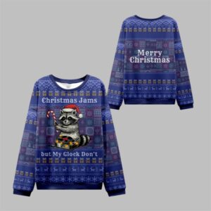 2025 Christmas Jams But Glock Don't Ugly Sweater - Grishko.com