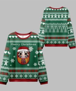2025 Christmas Japanese Daruma Ugly Christmas Sweater  