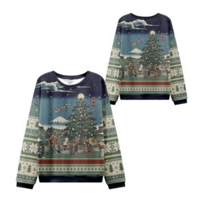 Alternative view of 2025 Christmas Japanese Traditions Ugly Sweater - Grishko.com