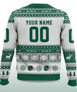 Alternative view of 2025 Christmas Jets Personalized Ugly Sweater