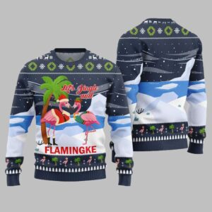 2025 Christmas Jingle And Flamingke Ugly Christmas Sweater - Grishko.com