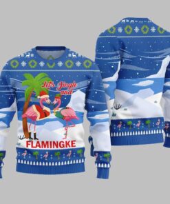 Alternative view of 2025 Christmas Jingle And Flamingke Ugly Christmas Sweater  