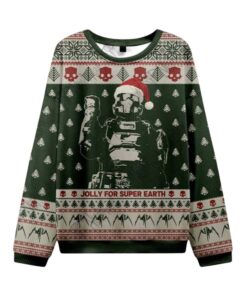 Alternative view of 2025 Christmas Jolly for Super Earth Ugly Sweater  