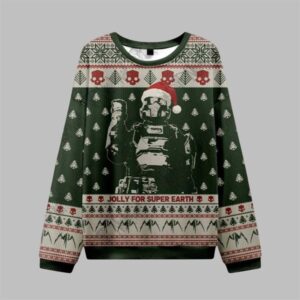 2025 Christmas Jolly for Super Earth Ugly Sweater - Grishko.com
