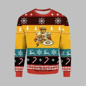 2025 Christmas Jordan Love Packers Ugly Christmas Sweater - Grishko.com