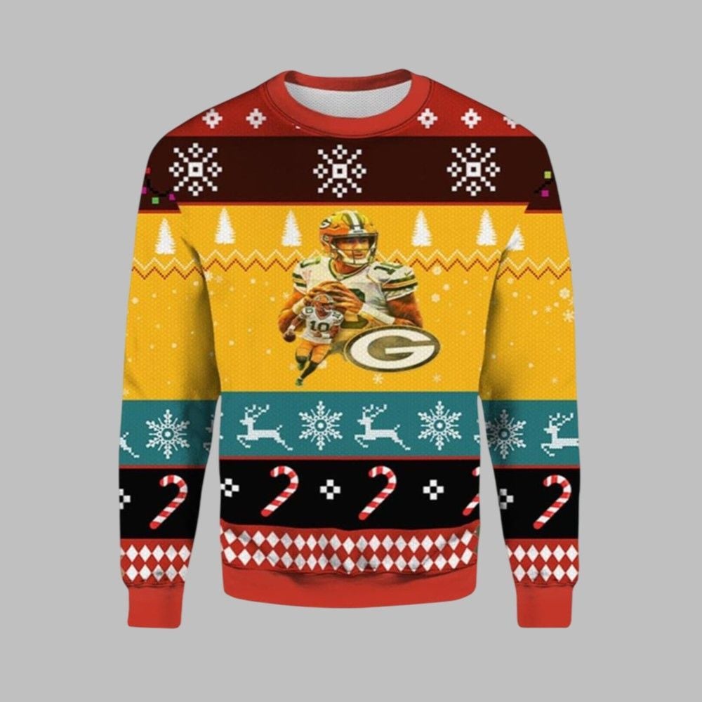 2025 Christmas Jordan Love Packers Ugly Christmas Sweater - Grishko.com