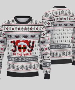 2025 Christmas Joy To The World Mouse Christmas Ugly Sweatshirt  