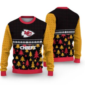 Alternative view of 2025 Christmas KC Chiefs Ugly Sweater - Grishko.com