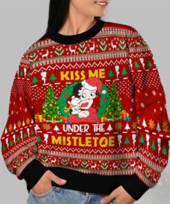Alternative view of 2025 Christmas Kiss Me Under The Mistletoe Christmast Ugly Sweatshirt  