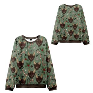 Alternative view of 2025 Christmas Krampus And Candy Cane Ugly Sweater - Grishko.com