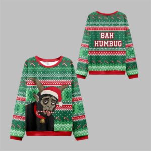 2025 Christmas Krampus Bah Humbug Ugly Sweater - Grishko.com