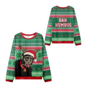 Alternative view of 2025 Christmas Krampus Bah Humbug Ugly Sweater - Grishko.com
