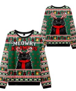 Alternative view of 2025 Christmas Krampus Black Cat Ugly Sweater  