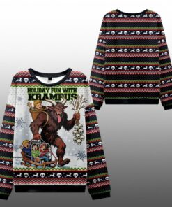 2025 Christmas Krampus Catches Children Ugly Sweater  