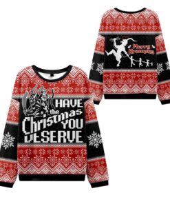 Alternative view of 2025 Christmas Krampus Takes Children Ugly Sweater  