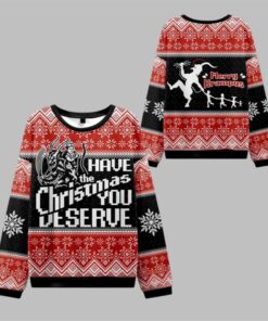 2025 Christmas Krampus Takes Children Ugly Sweater  