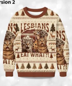 Alternative view of 2025 Christmas Lesbians Eat What Cat Ugly Sweater