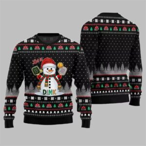 Alternative view of 2025 Christmas Let It Dink Pickleball Ugly Sweater - Grishko.com