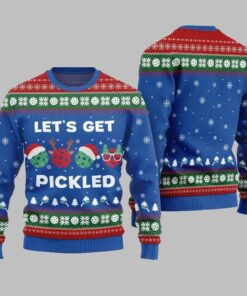2025 Christmas Lets Get Pickled Ugly Christmas Sweater  