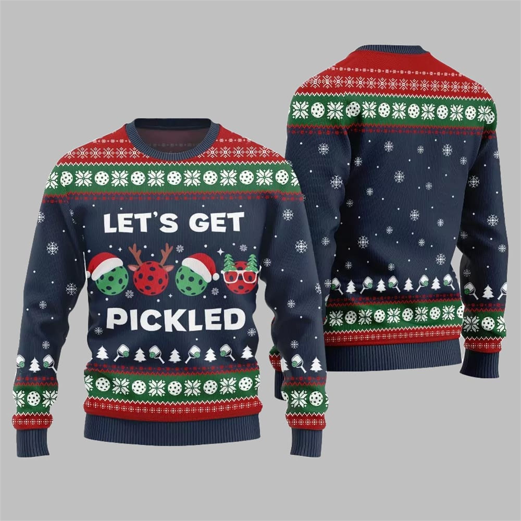 2025 Christmas Let's Get Pickled Ugly Sweater - Grishko.com - Image 3