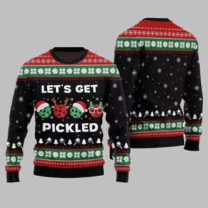 Alternative view of 2025 Christmas Let's Get Pickled Ugly Sweater - Grishko.com