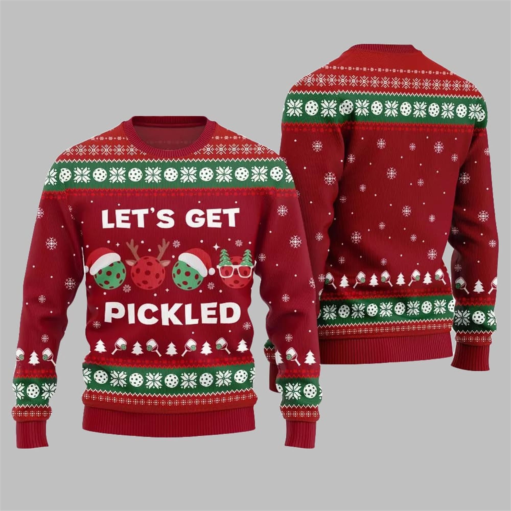 2025 Christmas Let's Get Pickled Ugly Sweater - Grishko.com - Image 4