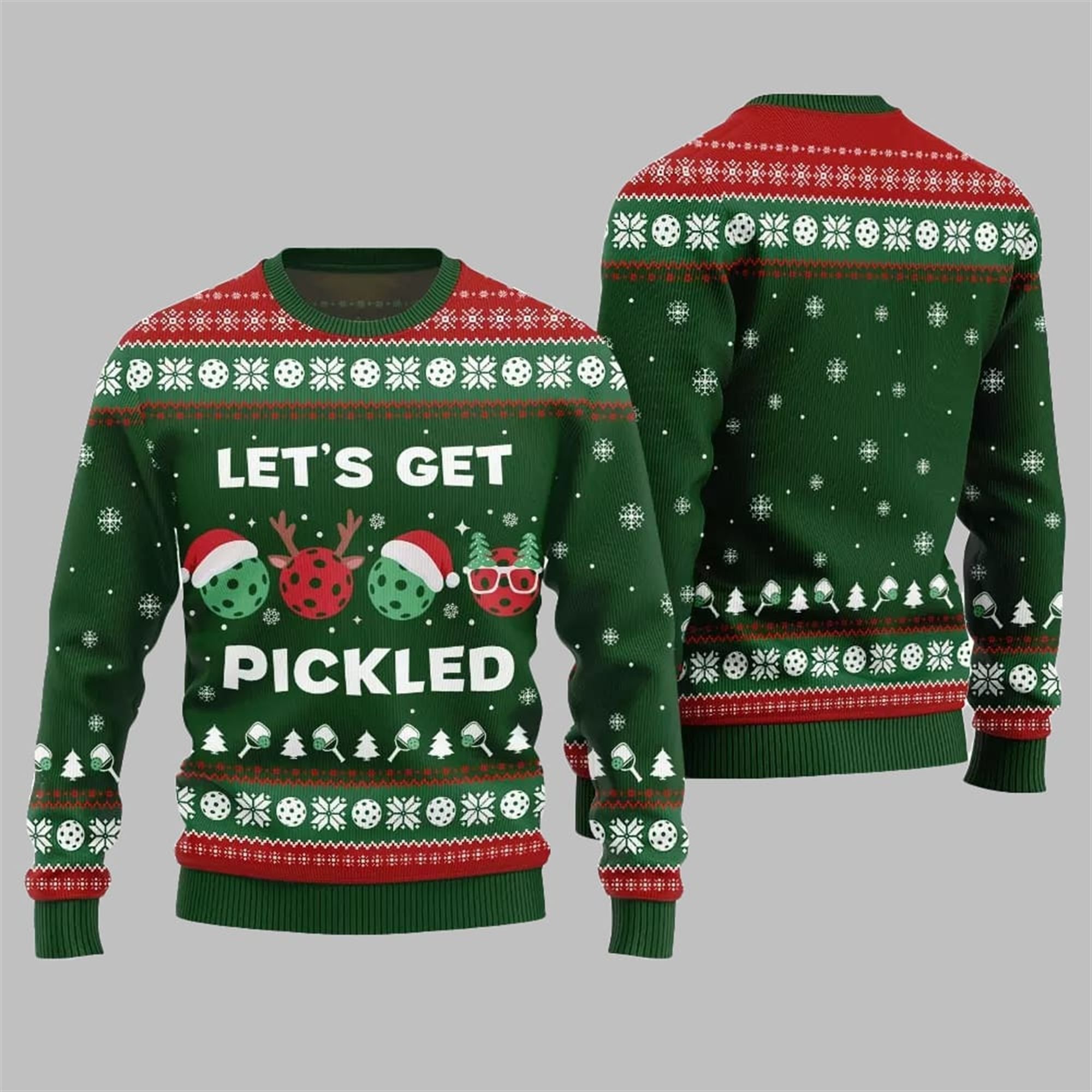 2025 Christmas Let's Get Pickled Ugly Sweater - Grishko.com