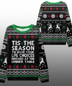 2025 Christmas Life Choices Mocked Ugly Sweater  