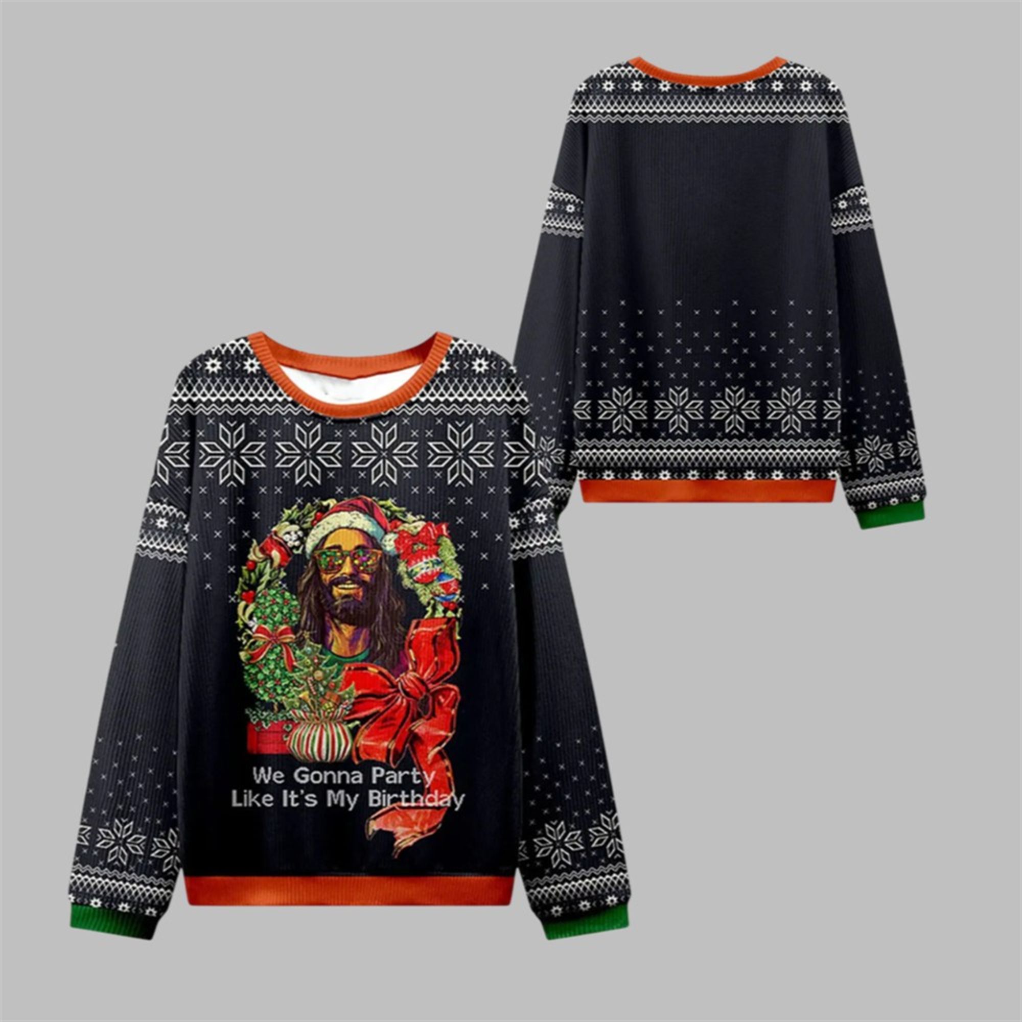 2025 Christmas Like It's My Birthday Ugly Sweater - Grishko.com