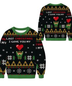 Alternative view of 2025 Christmas Link To My Heart Zelda Ugly Sweater  