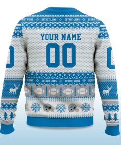 Alternative view of 2025 Christmas Lions Personalized Ugly Sweater
