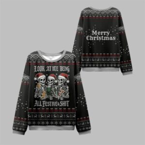 2025 Christmas Look at Me Being Festive Ugly Sweater - Grishko.com