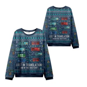 Alternative view of 2025 Christmas Lost in Translation Ugly Sweater - Grishko.com
