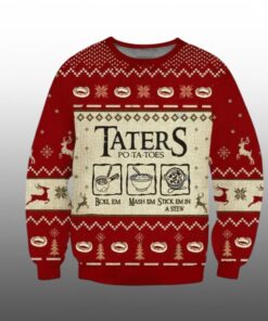 2025 Christmas LOTR Taters Potatoes Ugly Christmas Sweater  