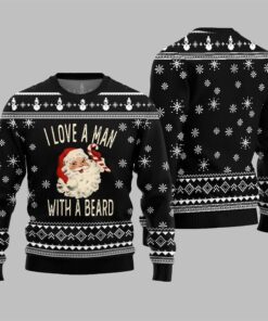 Alternative view of 2025 Christmas Love Man With Beard Ugly Sweater  