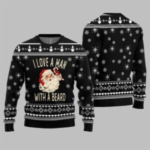 Alternative view of 2025 Christmas Love Man With Beard Ugly Sweater - Grishko.com
