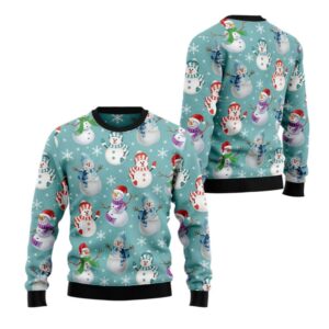 Alternative view of 2025 Christmas Love Snowman Ugly Christmas Sweater - Grishko.com